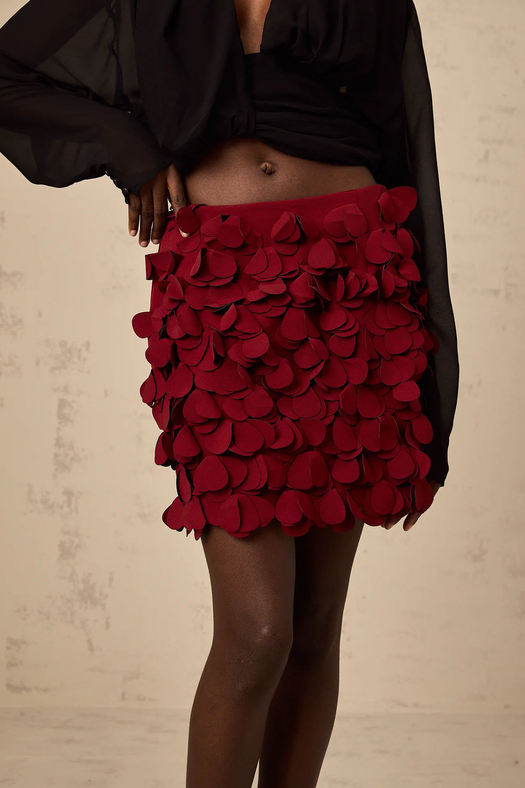 3D-PETAL A-LINE MINI SKIRT