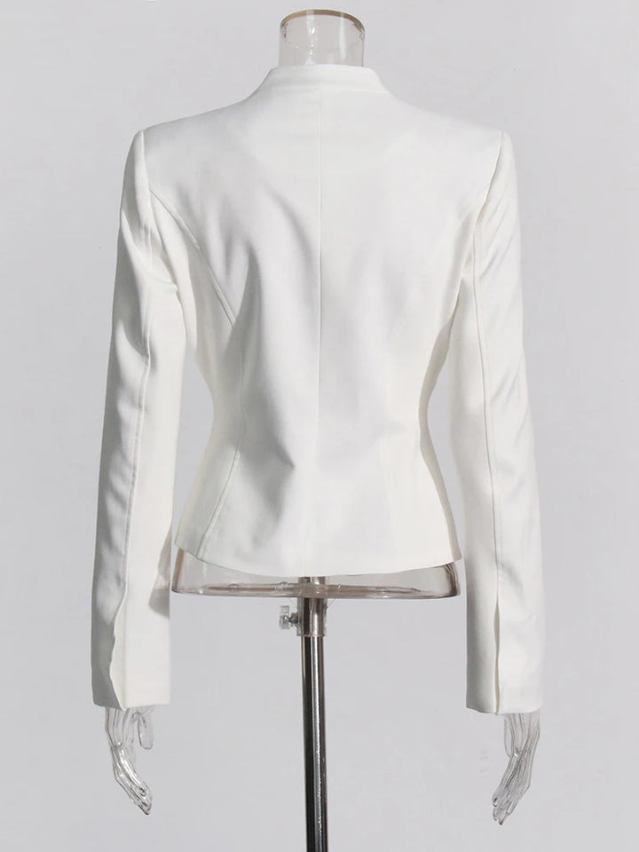 WHITE LONG-SLEEVED CORSET TOP